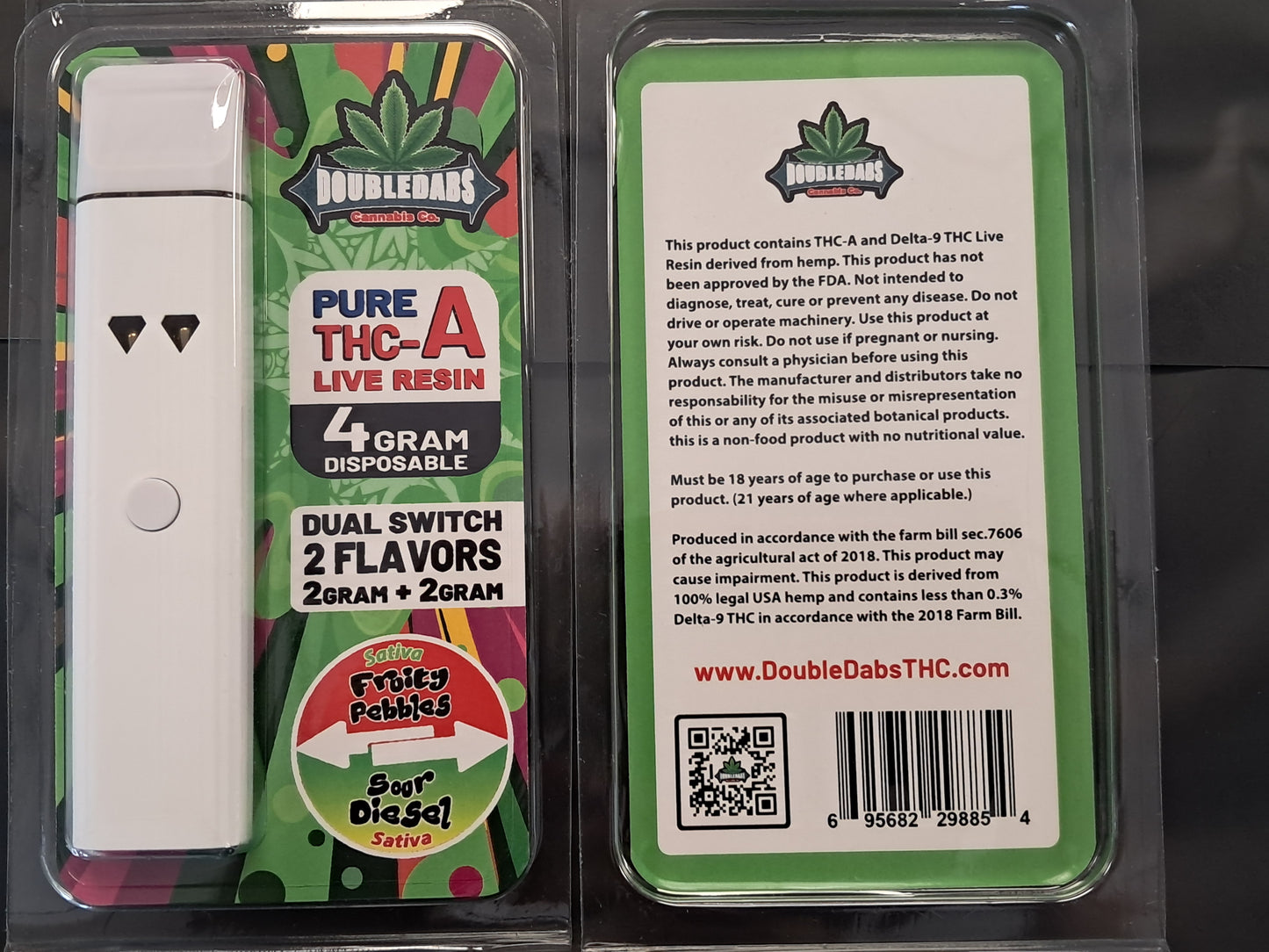 Pure THC-A Live Resin 4 Gram Disposable - Dual Switch 2 Flavors