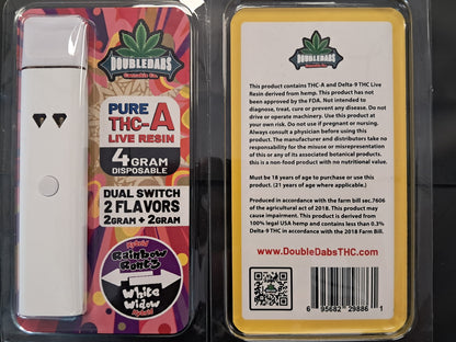 Pure THC-A Live Resin 4 Gram Disposable - Dual Switch 2 Flavors