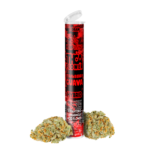 Hemp Living – THCA Flower 1g Pre-roll – Strawberry Guava