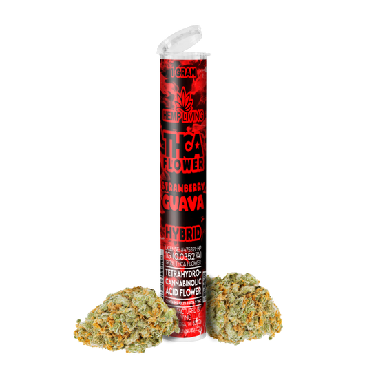 Hemp Living – THCA Flower 1g Pre-roll – Strawberry Guava