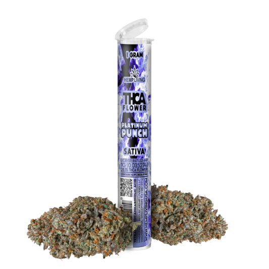 Hemp Living – THCA Flower 1g Pre-roll – Platinum Punch