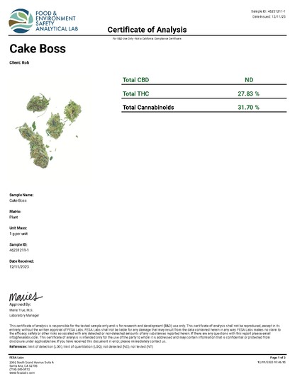 Cake Boss - THCA Flower