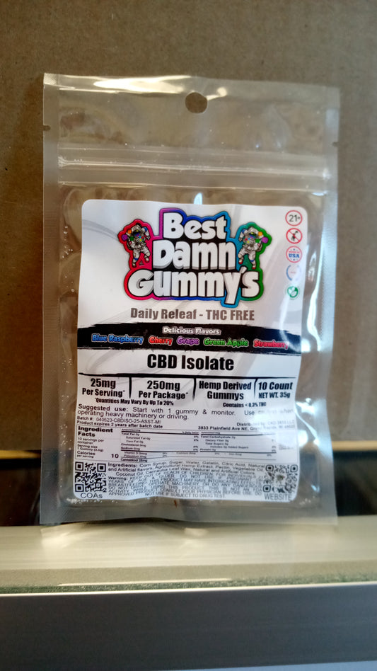 Dangerously Delicious -  25mg Full Spectrum CBD Gummy 10ct Package