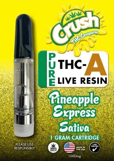 Crush PURE THCA Live Resin - 1 gram Cartridges