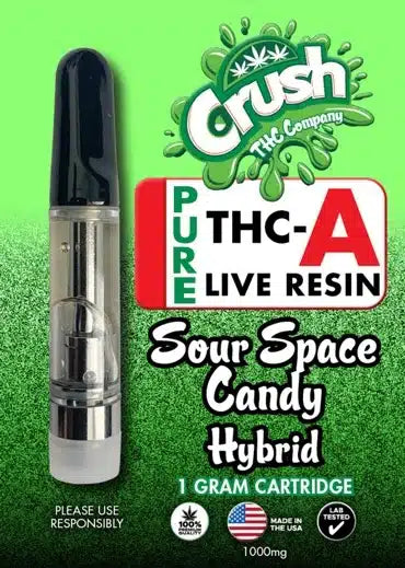 Crush PURE THCA Live Resin - 1 gram Cartridges