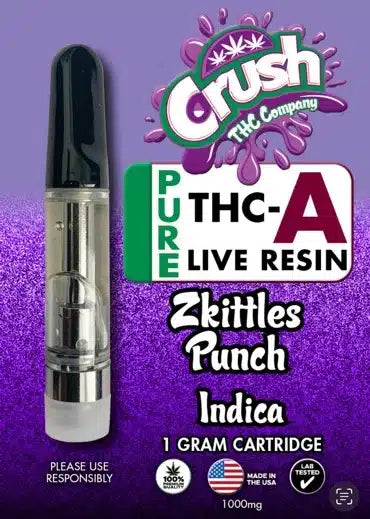 Crush PURE THCA Live Resin - 1 gram Cartridges