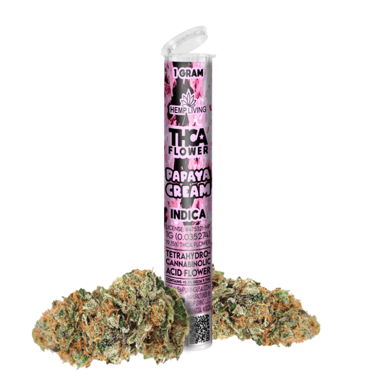 Hemp Living – THCA Flower 1g Pre-roll – Papaya Cream